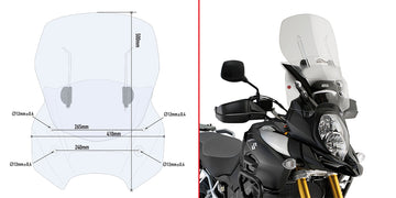 SUZUKI DL 1000 V STROM [2017-2019] - Parabrezza scorrevole specifico