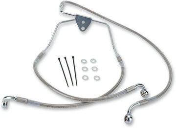 harley davidson flhtc [DRAG SPECIALTIES] – Edelstahl-Bremsleitungs-Kit in verlängerter Ausführung