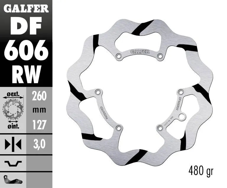 Husqvarna WR 450 [1971-1975] - BRAKE DISC FIXED WAVE GROOVED OVERSIZE – picture 2