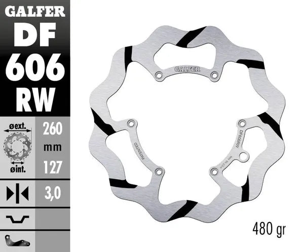 Husqvarna WR 450 [1971-1975] - BRAKE DISC FIXED WAVE GROOVED OVERSIZE – picture 4