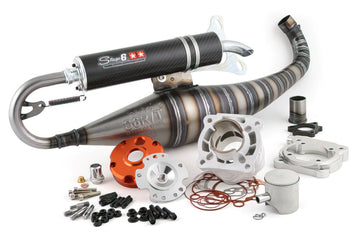 Aprilia SR Netscaper 50 2T LC - kit cilindro scarico motore R/T 70ccm