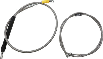 Harley Davidson flfb [LA CHOPPERS] - Set completo cavi manubrio/freno in acciaio inox con treccia