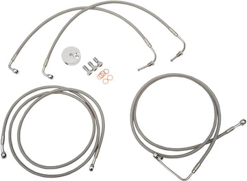 harley davidson fltruse [LA CHOPPERS] – Edelstahl-Bremsleitungs-Kit - 0