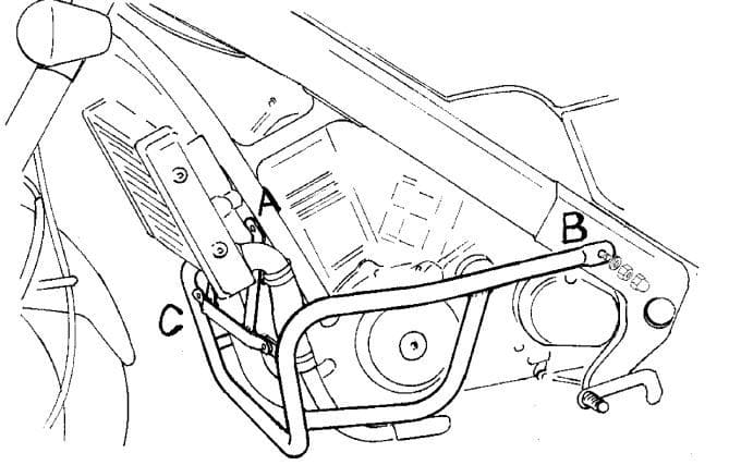 Honda NTV 650 [1988-1998] - Barra di protezione del motore