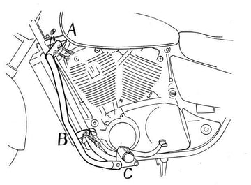Honda VT 1100 C2 Shadow [1995-2000] - Barra di protezione del motore