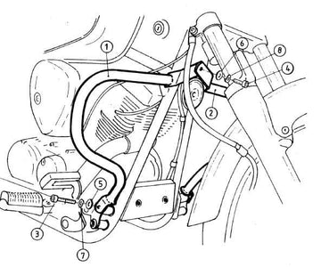 Yamaha XVS 125 [2000-2004] - Barra di protezione del motore
