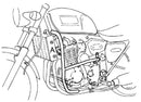 Triumph Thunderbird [1995-1998] - Vista dettagliata della protezione motore