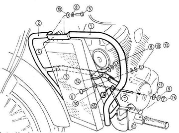 Honda VT 750 D2 Black Wido [2001-2003] - Motor protection bar - 0