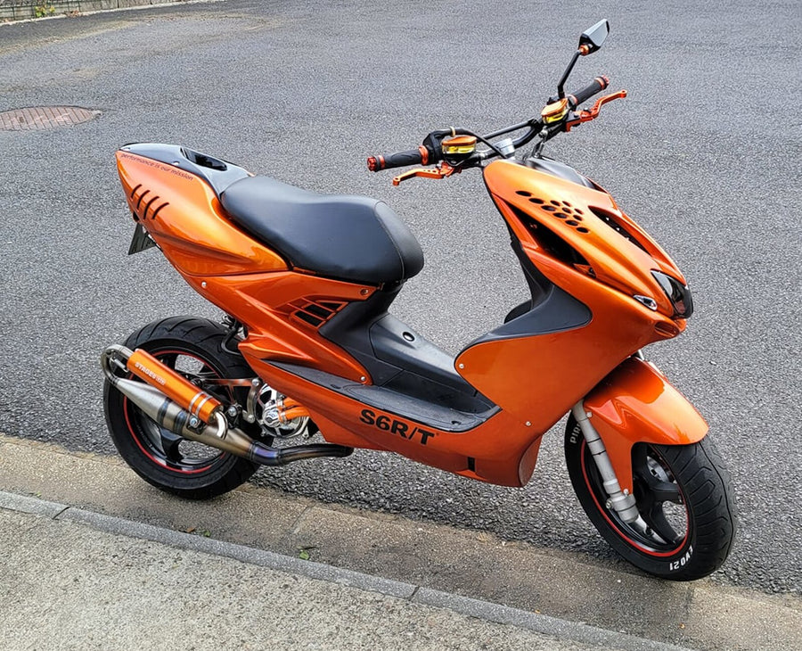 Aprilia SR Netscaper 50 2T LC - Scarico Pro Replica MK2 Arancione