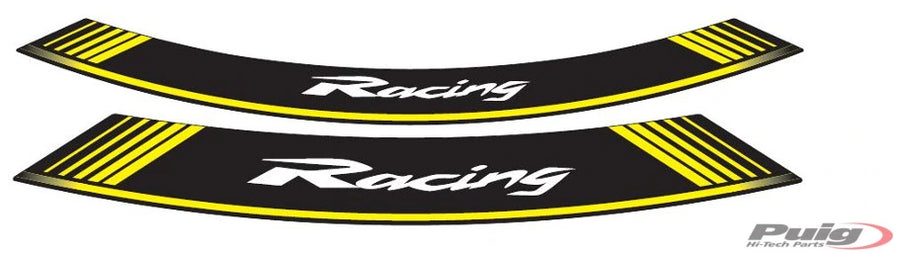 PUIG Racing Felgenrandaufkleber – Universal | Gelb | PUIG 5531G
