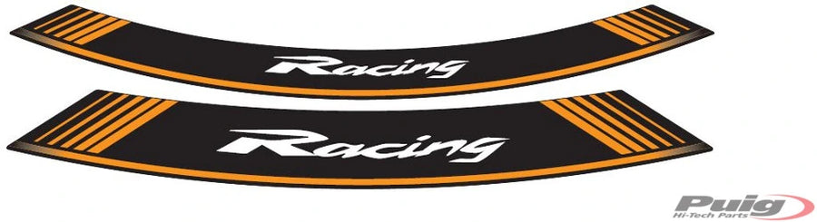PUIG Racing Felgenrandaufkleber – Universal | Orange | PUIG 5531T