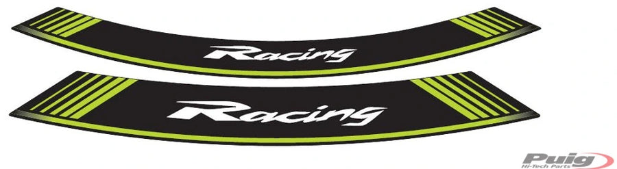 PUIG Racing Felgenrandaufkleber – Universal | Grün | PUIG 5531V