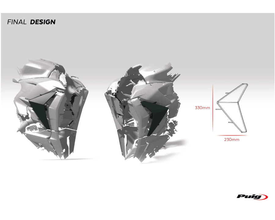 DUCATI STREETFIGHTER V2 [2024] – Naked Verkleidungsscheibe Windschild Side