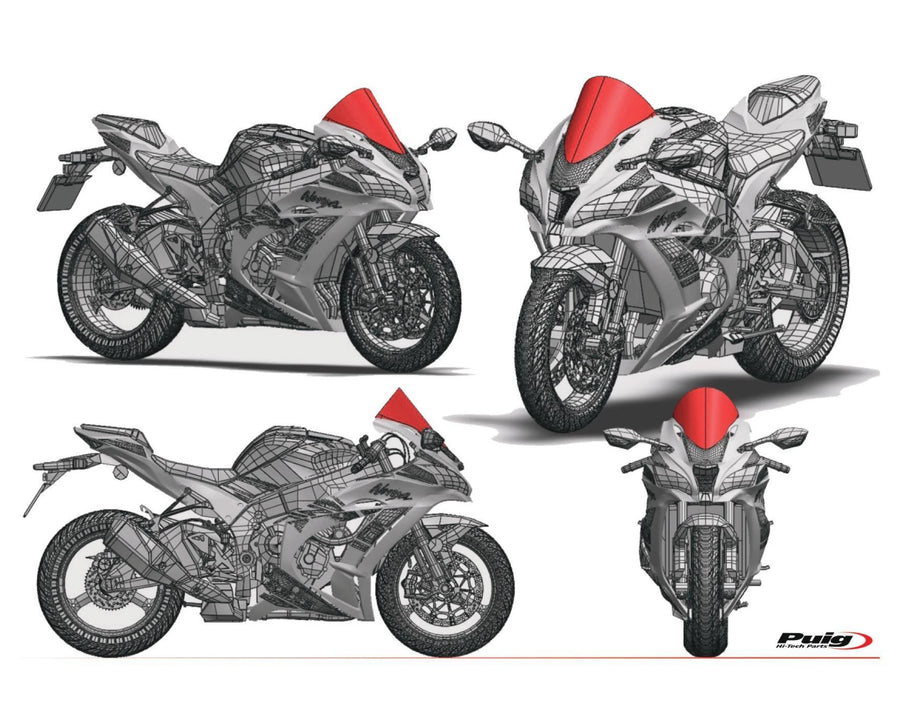 KAWASAKI ZX-10RR NINJA PERFORMANCE [2018] – R-Racer Scheibe – Schwarz