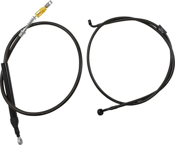 Harley Davidson flfb [LA CHOPPERS] - Kit completo cavo manubrio intrecciato Midnight/linea freno