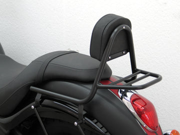 Kawasaki VN 900 Custom [2007-2017] - Barra femminuccia fatta di tubi con cuscini e portapacchi, nero