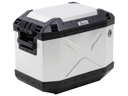 Seitenkoffer [Hepco & Becker] - Alu Xplorer Cutout 40 L links, silber – Cutout