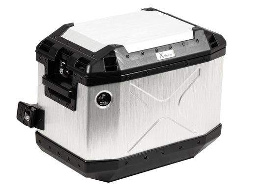 Seitenkoffer [Hepco & Becker] - Alu Xplorer Cutout 40 L rechts, silber – Cutout