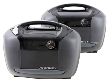 Valigie laterali [Hepco & Becker] - Set di valigie Journey 42 con copertura nera – universale