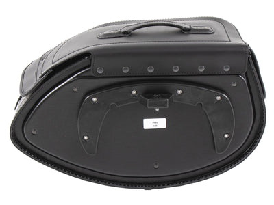 Motorradtasche [Hepco & Becker] - Leder Buffalo schwarz links – Rohrpacktaschenhalter