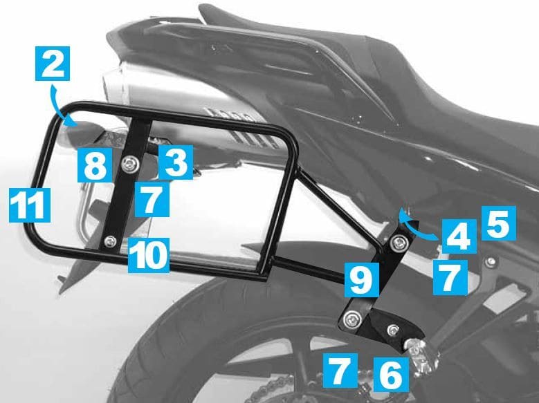 Yamaha FZ 6 Fazer S2 [2007-2010] -Case Carrier Lock-It