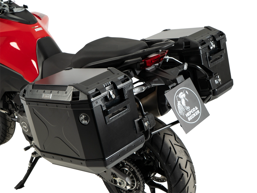 DUCATI Multistrada V2 [2025-2026] - Portapacchi Set Cutout nero incl. Set di borse laterali Xplorer Cutout nere
