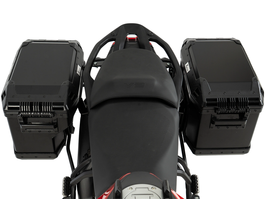 DUCATI Multistrada V2 [2025-2026] - Portapacchi Set Cutout nero incl. Set di borse laterali Xplorer Cutout nere