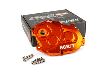 Aprilia SR Netscaper 50 2T LC - Coperchio cambio R/T Viti in titanio arancione