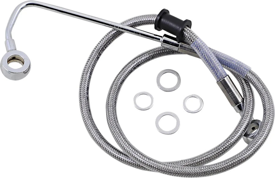 harley davidson fxsb [DRAG SPECIALTIES] – Verlängerte Edelstahl-Bremsleitung