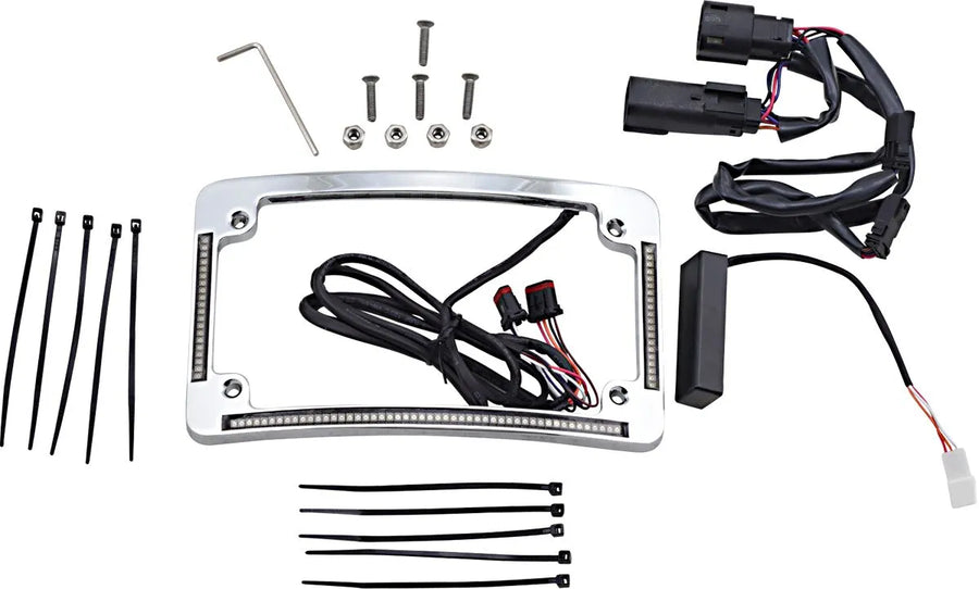 Harley Davidson fltruse [CUSTOM DYNAMICS] – Cornice targa con raggio a LED