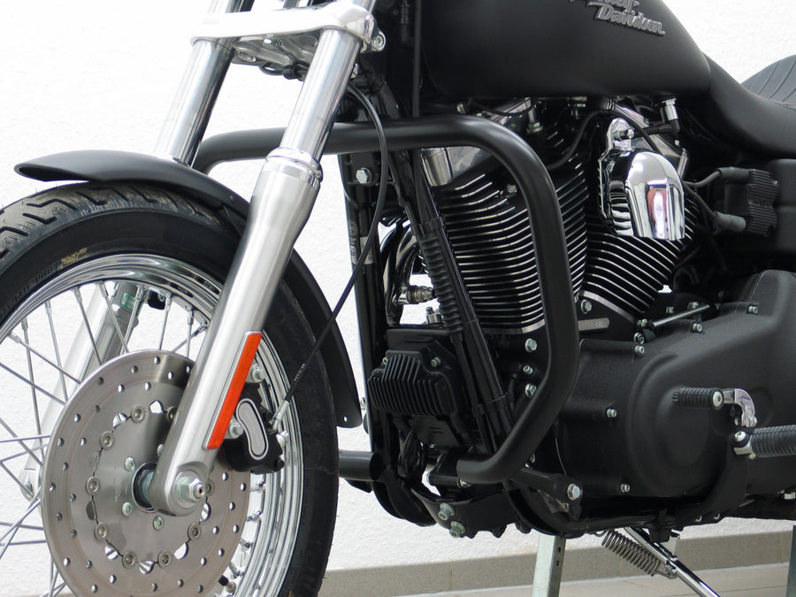 Harley Davidson Dyna Glide Low Rider [2015-2017] - protective bar, large version made of 38 mm tube, angular shape, black