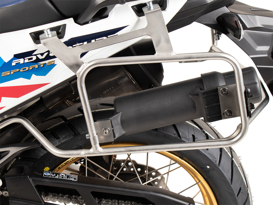 Honda CRF 1100 L AT Adv Sp [2024-2026] - Set portapacchi Ritaglio portapacchi in acciaio inossidabile incl. Set di borse laterali Xplorer Cutout nere