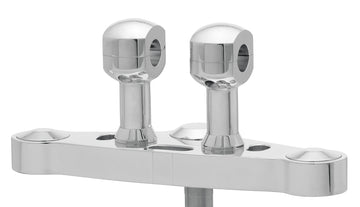 Alu-Riser für Lenker mit 25 - Alu-Riser für Lenker mit 25,4 mm (1′) Ø, 75 mm hoch, poliert. Mit 1/2″ UNC Gewinde.