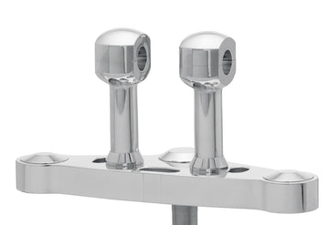 Alu-Riser für Lenker mit 25 - Alu-Riser für Lenker mit 25,4 mm (1′) Ø, 100 mm hoch, poliert. Mit 1/2″ UNC Gewinde.