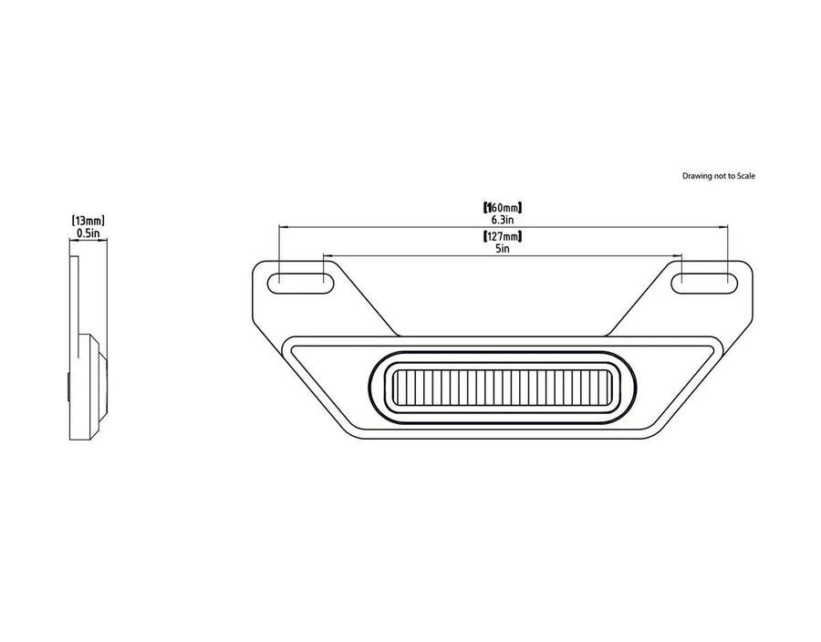 honda africa twin 750 [DENALI] – B6 LED Bremslicht-Kit mit Kennzeichenhalter