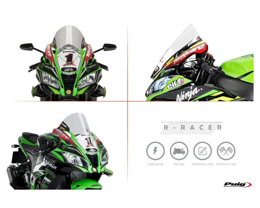 KAWASAKI ZX-10RR NINJA PERFORMANCE [2018] – R-Racer Scheibe – Schwarz
