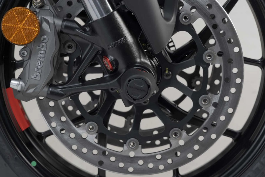 ducati diavel [SW-MOTECH] – set protezione asse ruota anteriore