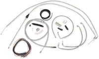 Harley Davidson Flhtcui [LA CHOPPERS] – Komplettes Edelstahl-geflochtenes Lenkerzug-/Bremsleitungs-Kit