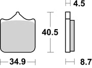 Default Title Gasgas Sm 700 [BREMBO] - Competition Carbon Ceramic Brake Pads - 07BB33RC