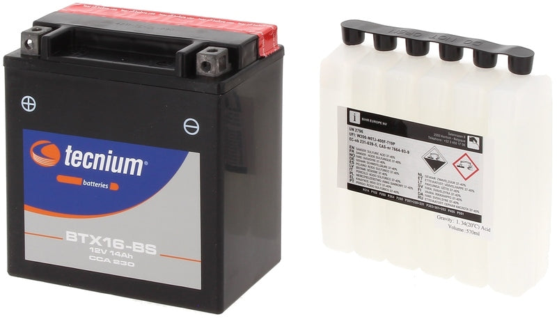 Kawasaki Vn 2000 [TECNIUM] - Maintenance-free battery with acid pack - BTX16-BS