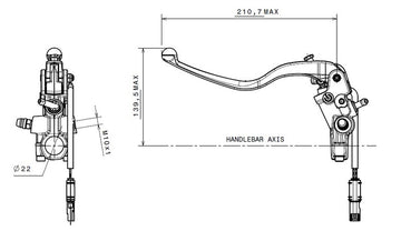 Ducati Diavel 1200 [BREMBO] - Pompa frizione Ø15x19mm titanio - 0