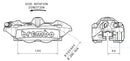 Ducati Diavel 1200 [BREMBO] - M4 Bremssattel vorne links Titan Ø34mm-2