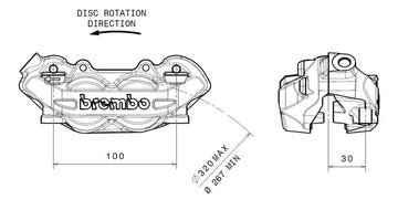 Aprilia Dorsoduro 1200 [BREMBO] - P4 Bremssattel vorne links Ø32mm - 0