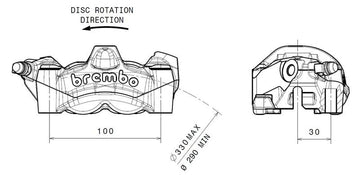 Honda Cb 1000 [BREMBO] - Pinza freno anteriore sinistra M50 titanio Ø30mm - 0