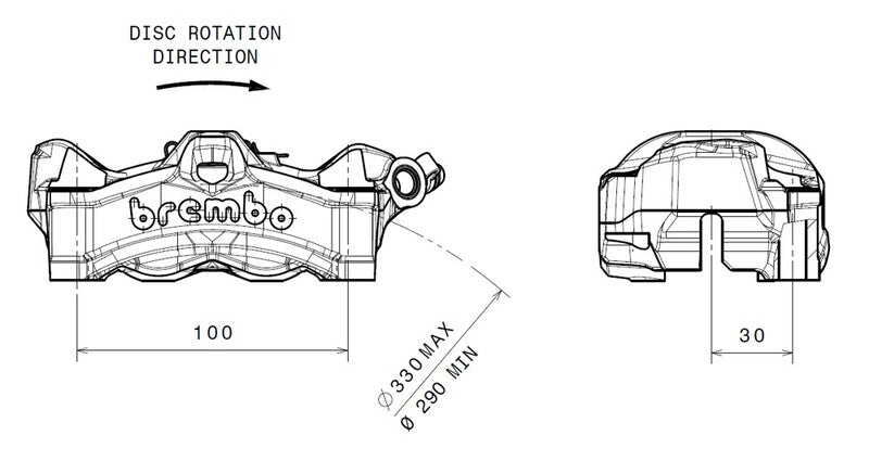Honda Cb 1000 [BREMBO] - Stylema Bremssattel vorne links schwarz