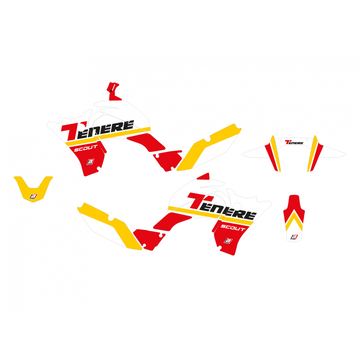 Yamaha Ténéré 700 [BLACKBIRD] - Kit grafiche Rally Ride – Rosso