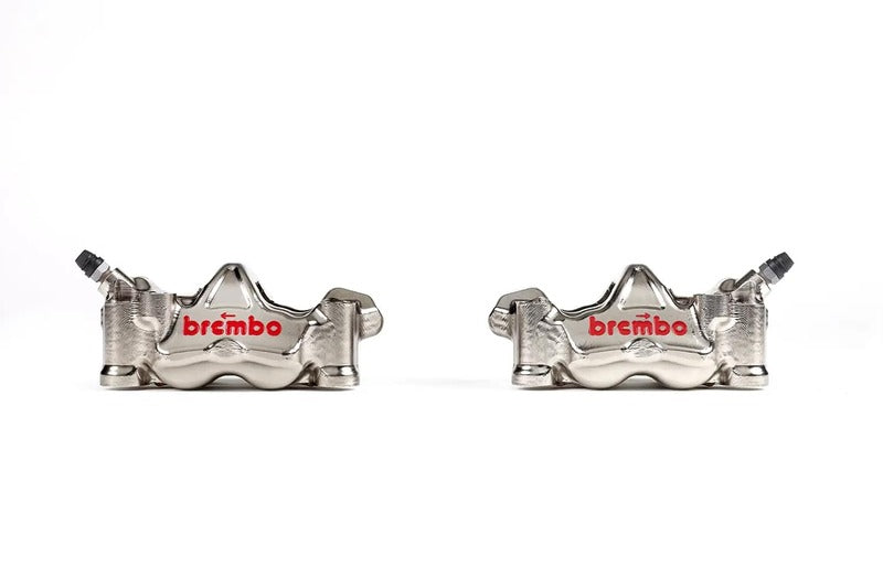 Honda Cbr 1000 Rr-R Fireblade Sp [BREMBO RACING] - Pair of GP4RX - 1mm brake calipers (CNC machined - chrome plated) (with pads)