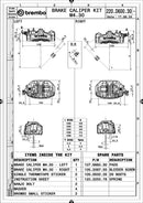 Suzuki Gsx 1300 [BREMBO RACING] - 18mm GP4-MS radial brake caliper kit