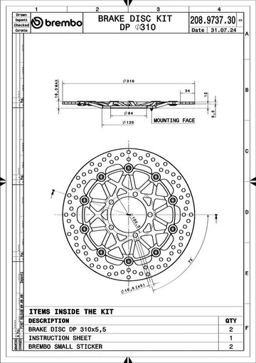 Triumph Daytona 675 [BREMBO RACING] - UPGRADE Supersport round floating brake discs - in pairs