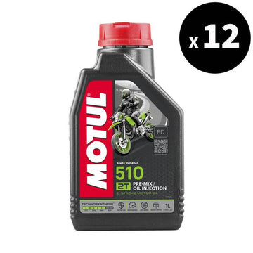 510 olio motore 2t 1L, 12 pacchetto [Motul]
